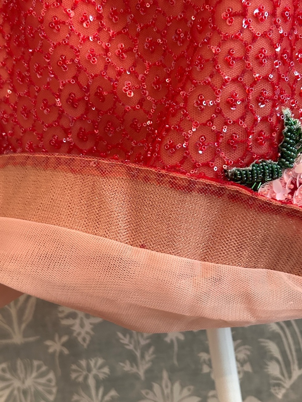 HELSI Frida Strapless Beaded Floral Appliqué Mini Dress- Small - Picture 5 of 16